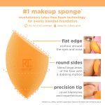 Real Techniques Miracle Complexion Sponge Duo, Makeup Blending Sponge, For Foundation, Offers Light To Medium Coverage, Natural, Dewy Makeup, Orange Sponge, Latex-Free Foam, 2 Count - Image 5